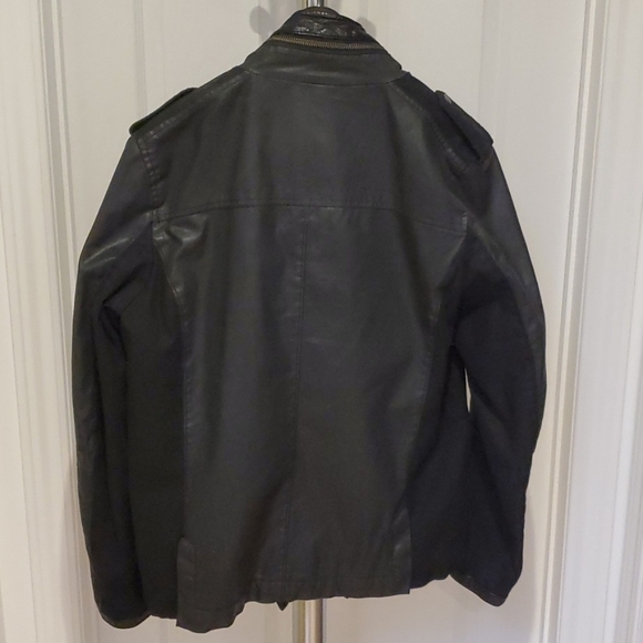 Diesel Military Jacket with Leather Accents - Picture 2 of 4